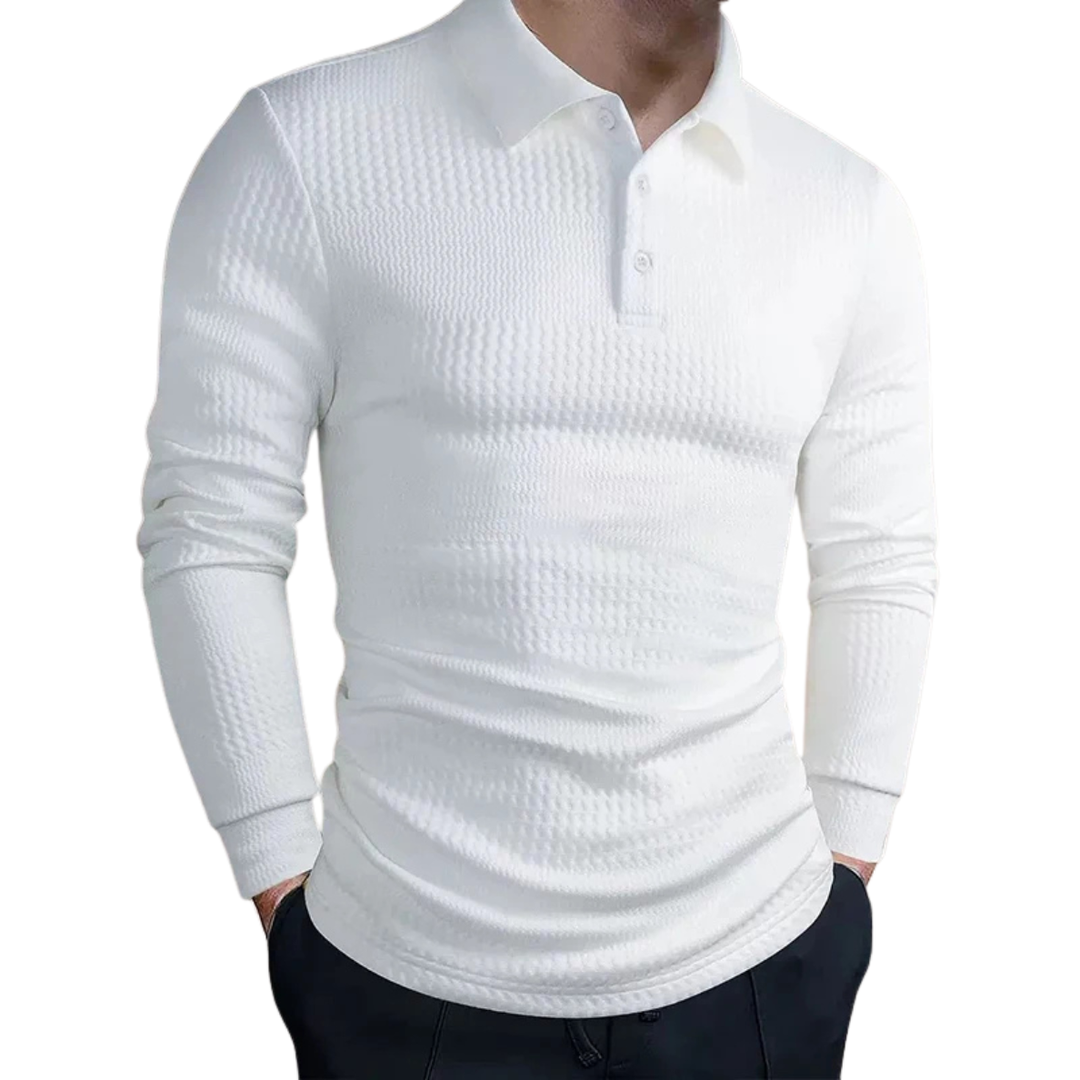 Alisa | Polo De Jacquard De Lujo Con Elegancia Retro