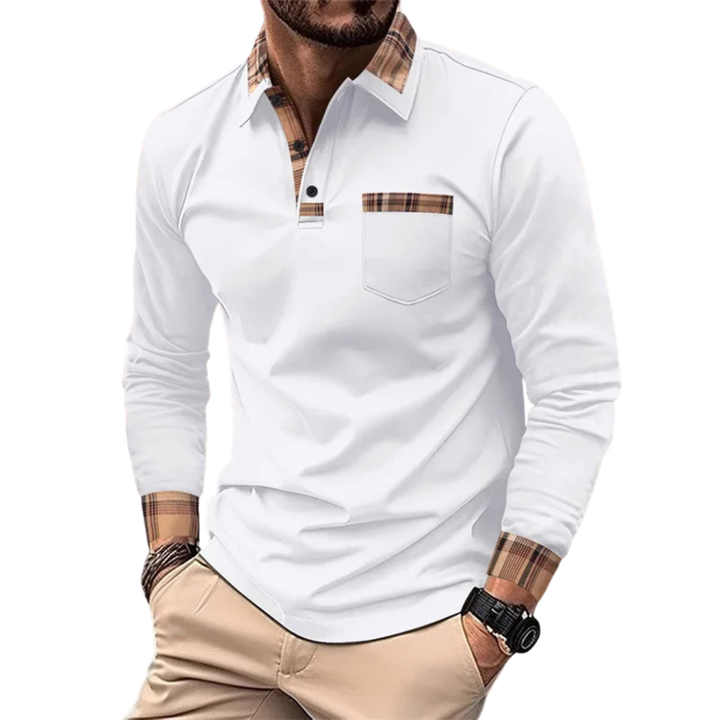 Donald | Polo De Lujo Con Detalles A Cuadros Para Hombre