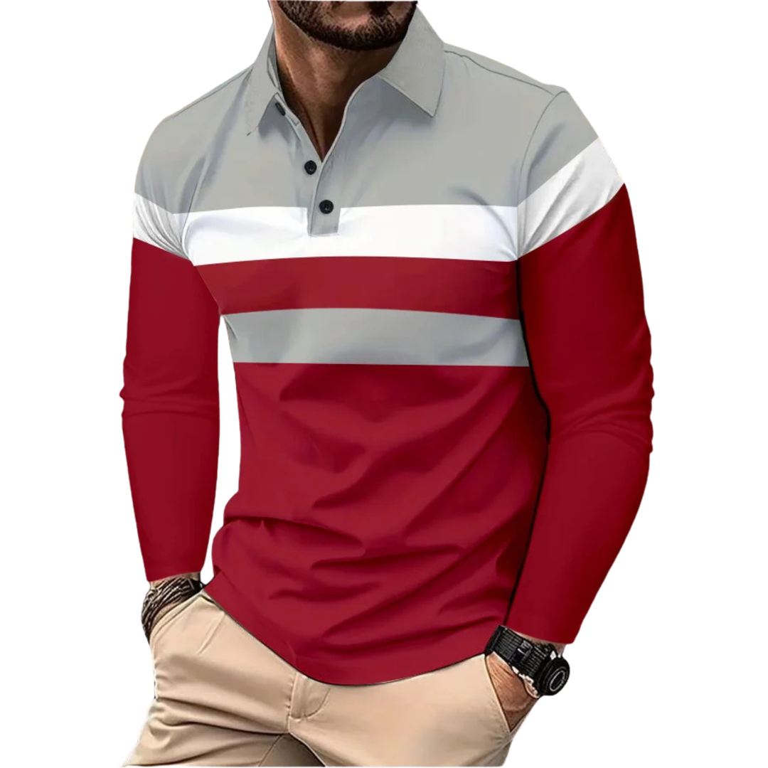 Egu | Polo De Rayas Tricolor Para Hombre