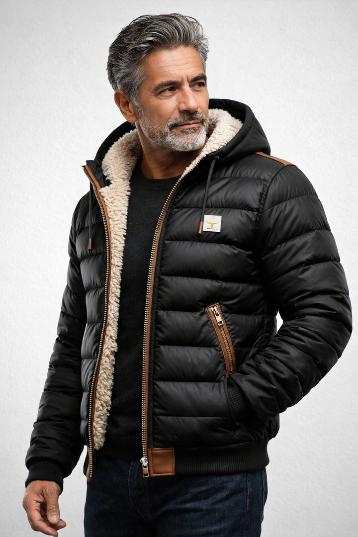 Théo | Abrigo Acolchado Con Capucha Y Forro De Sherpa