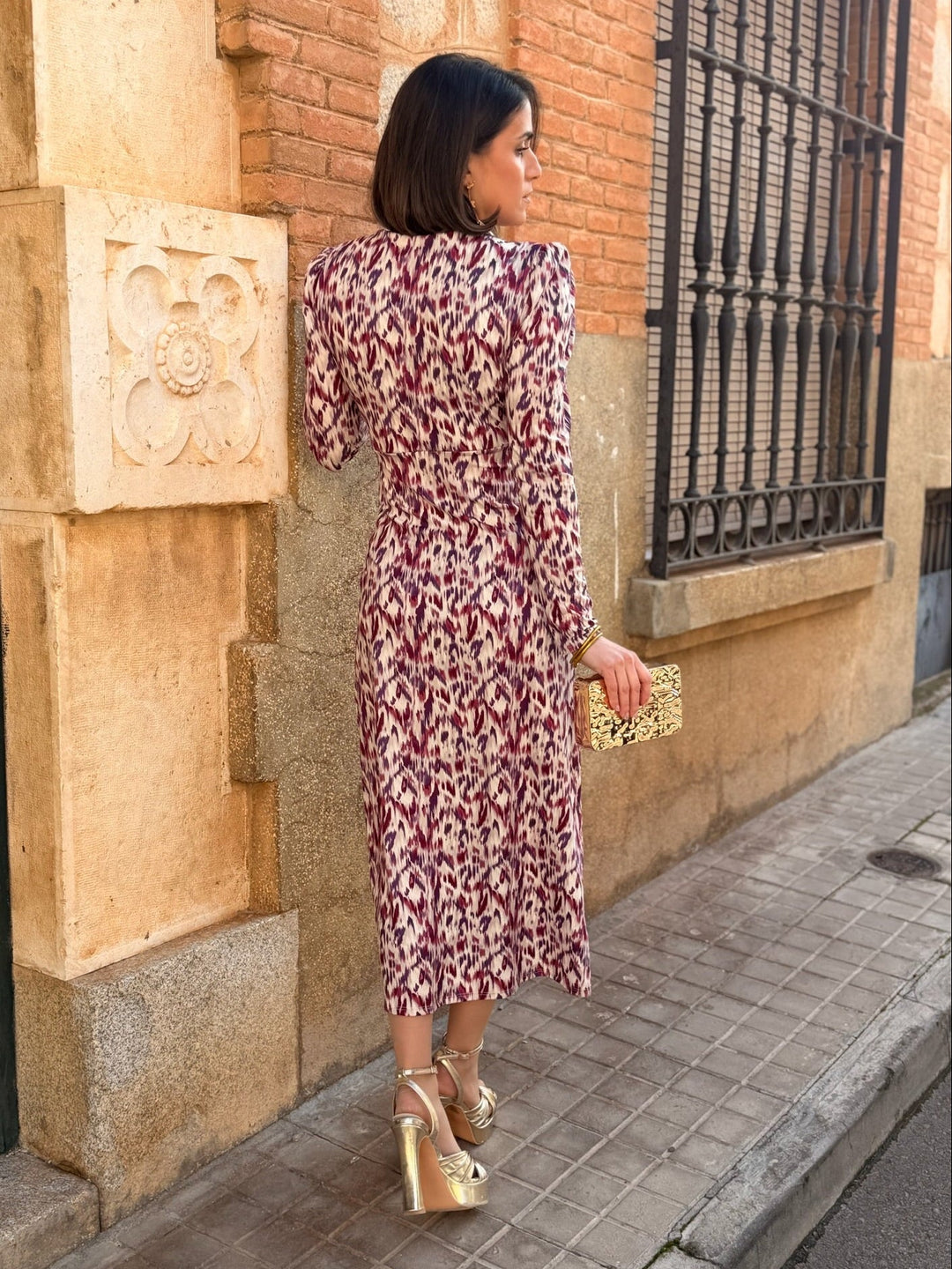 Vestido midi estampado |  Paloma