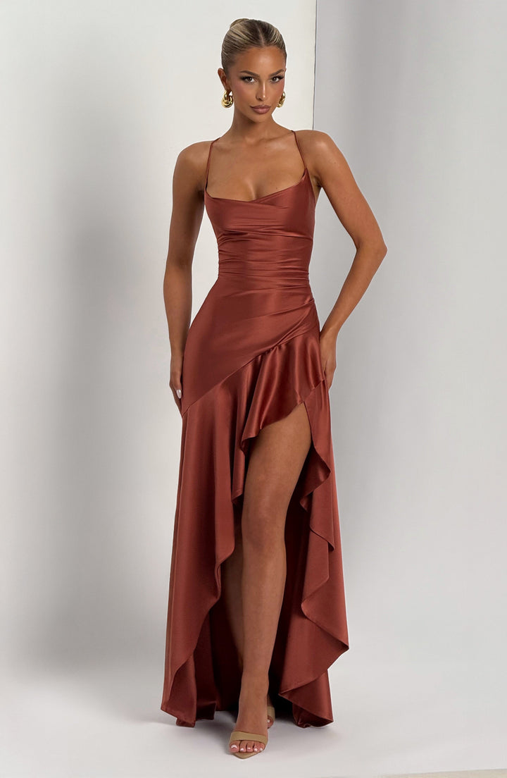 Samira | Vestido con volantes bajos